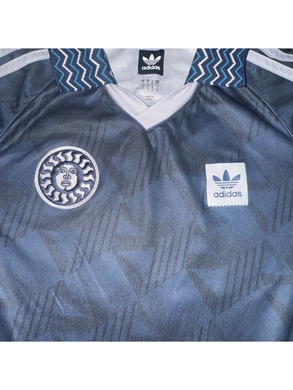 Adidas Skateboarding Bootleague Soccer Jersey Shirt Mens Small Polo Sun